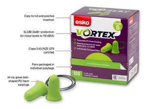 Vortex Earplugs Green Corded