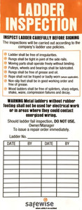 Products: Ladder Compliance Checklist Sticker safewise