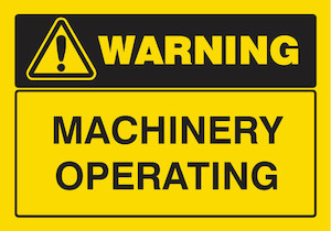 Products: Machinery Operating Notice (PVC) safewise
