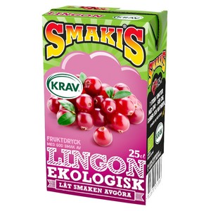 Smakis Lingonberry Drink Organic BB 25/03/26