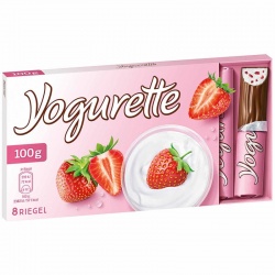 Products: Yogurette Strawberry Yoghurt Chocolate 8-pack