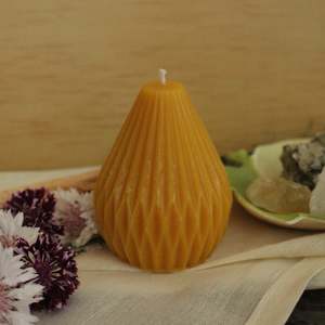 Pear Shaped Beeswax Candle