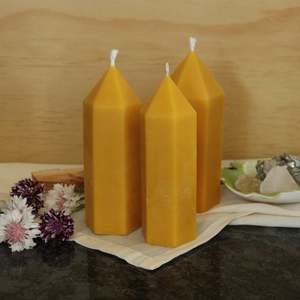 Crystal Tower Beeswax Candle