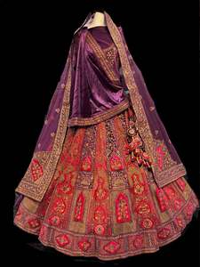 (Video clip attach)Shades of Purple & pink color velvet based lehnga with heavy &hellip;
