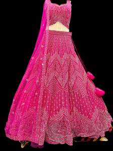 (Video clip attach)size 40 (upto42)fully stitched Hot Pink color engagement /sem&hellip;