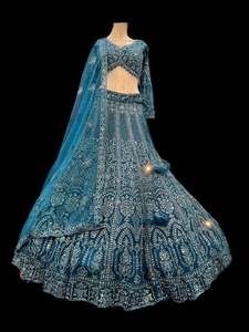 (Video clip attach)size 38(upto 40)fully stitched Peacock Blue color engagement &hellip;