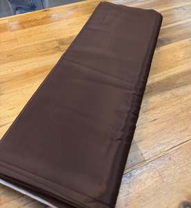 Fabrics: Hickory Brown color Pure and soft Crepe Silk Fabric (per meter)