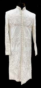 (Video clip attached )Cream color heavy embroidery & pearl sequined work all ove&hellip;