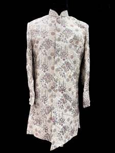 (Video clip attached )Cream gold beige based heavy embroidery & pearl sequined w&hellip;