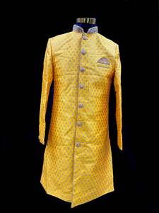 (Video clip attached )Yellow color silk based heavy embroidery work with all ove&hellip;