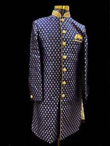 (Video clip attached ) Blue color silk based heavy embroidery work with all over&hellip;