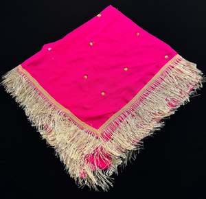 Pure chiffon based soft stone work & lace work dupatta