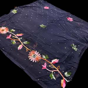 Nevi Blue color Pure chiffon based soft embroidery work dupatta with fine stores&hellip;