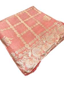 Plain Dupatta: Soft Banarasi zari work dupatta