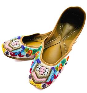 Women Punjabi Jutti: Pure leather very soft double cushioned based hand work Beautiful Punjabi Jutti