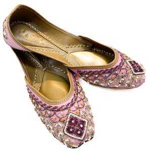 Women Punjabi Jutti: Pure leather very soft double cushioned based hand work Beautiful Punjabi Jutti