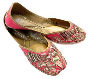 Women Punjabi Jutti: Pure leather very soft double cushioned based hand work Beautiful Punjabi Jutti