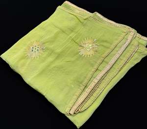 Pure chiffon based embroidery design with sequins work dupatta