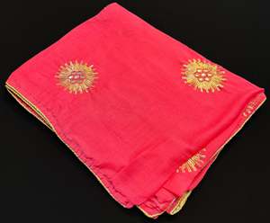 Pure chiffon based embroidery design with sequins work dupatta