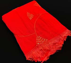 Pure chiffon based embroidery design with sequins work dupatta