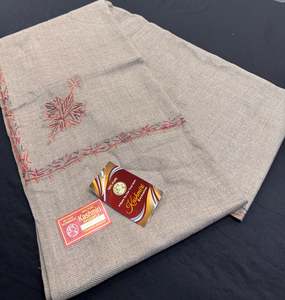 Lite Grey color Women's Plain Pure woolen Kashmiri Shawl