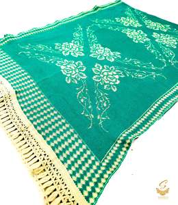 Woolen Shawls Scarfs: Seafoam Mint colour very warm woolen printed shawl