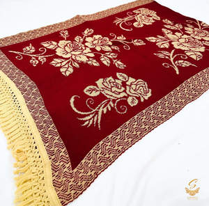 Woolen Shawls Scarfs: Garnet Maroon colour very warm woolen printed shawl