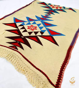 Woolen Shawls Scarfs: Golden Beige colour very warm woolen printed shawl