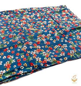 Hijaab: Porpoise grey colour floral print chiffon based beautiful hijab