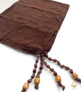 Hijaab: chocolate brown colour georgette based beautiful hijab