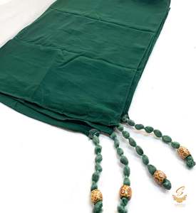 Bottle green colour georgette based beautiful hijab
