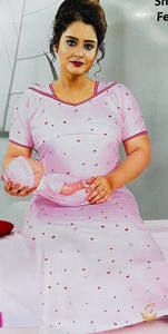 Cotton Lycra based Printed fabric(stretchable) women's nighty (size 44-46) &hellip;