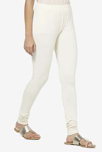 Leggings Or Tights: Cream (Off White) colour stretchable best quality legging