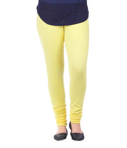 Leggings Or Tights: Yellow colour lycra cotton stretchable Lagging