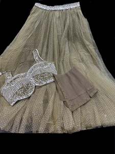Netting based stones with mirror work designer blouse with shimmery netting heav&hellip;