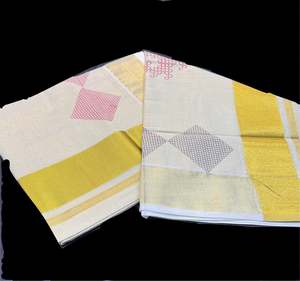KERALA Gold Tissue SAREE WITH BEAUTIFUL Dotted PRINT