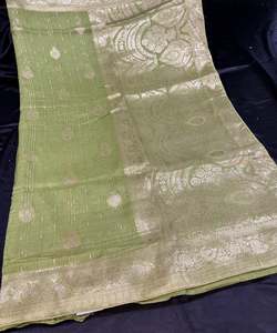 Banarasi silk beautiful golden zari saree