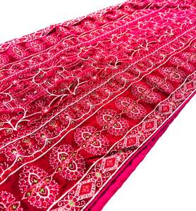 Hot Pink colour velvet based golden embroidery work Dulha Sherwani shawl