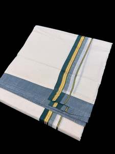 Woven Cotton Kerala Mundu / Dhoti in off White ( 4 mtrs )