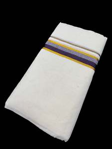 Woven Cotton Kerala Mundu / Dhoti in off White ( 4 mtrs )
