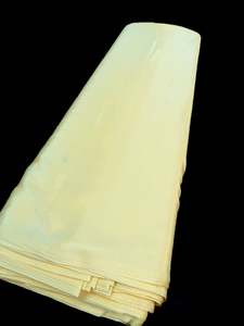 Naples Yellow color Pure and soft Crepe Silk Fabric (per meter)