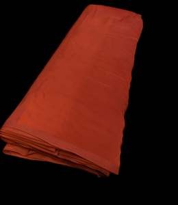 Crape: Rust color Pure and soft Crepe Silk Fabric (per meter)