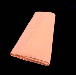 Crape: Creamy Peach color Pure and soft Crepe Silk Fabric (per meter)