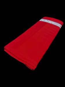 Crape: Red color Pure and soft Crepe Silk Fabric (per meter)