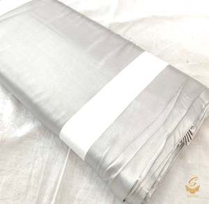 Japanese Satin: grey silver colour japanese satin (per meter) 126cm width