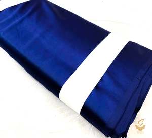 Japanese Satin: Nevi blue colour japanese satin (per meter) 126cm width