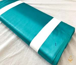 Japanese Satin: Teal colour japanese satin (per meter) 126cm width