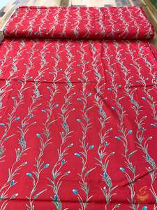 Rayon: Maroon colour Rayon based Digital Print beautiful soft fabric(Per meter) 116cm width