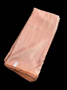 Satin: Peach colour Satin Silk beautiful soft fabric(Per meter) 112cm width