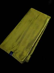 Mehndi (henna Green) colour Satin Silk beautiful soft fabric(Per meter) 112cm width